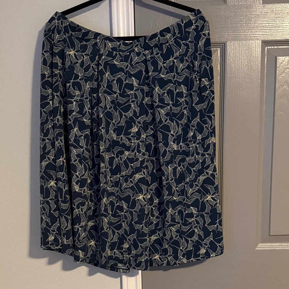 LuLaRoe Plus Size Madison Skirt with Birds